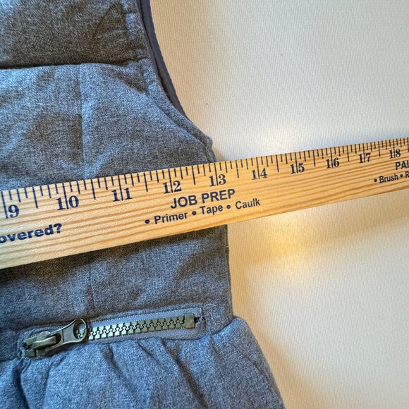 Nicole Miller Girls Puffer Vest Size 6X Gray Pink Faux Fur Trimmed Hood Cozy - Picture 5 of 9